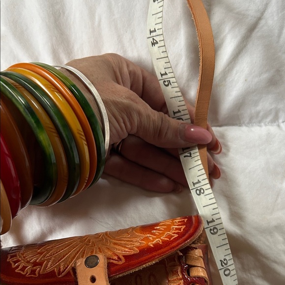 Handcrafted Brown Leather Crossbody Mexican small purse - Picture 9 of 9